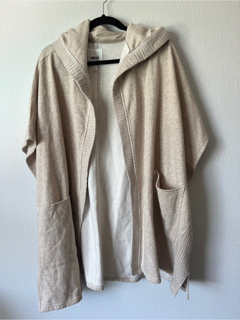 Aerie Hooded Fleece Cap Cardigan - Picture 4 of 5